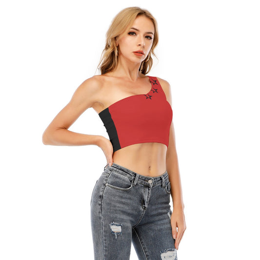 Women's One-Shoulder Cropped Top
